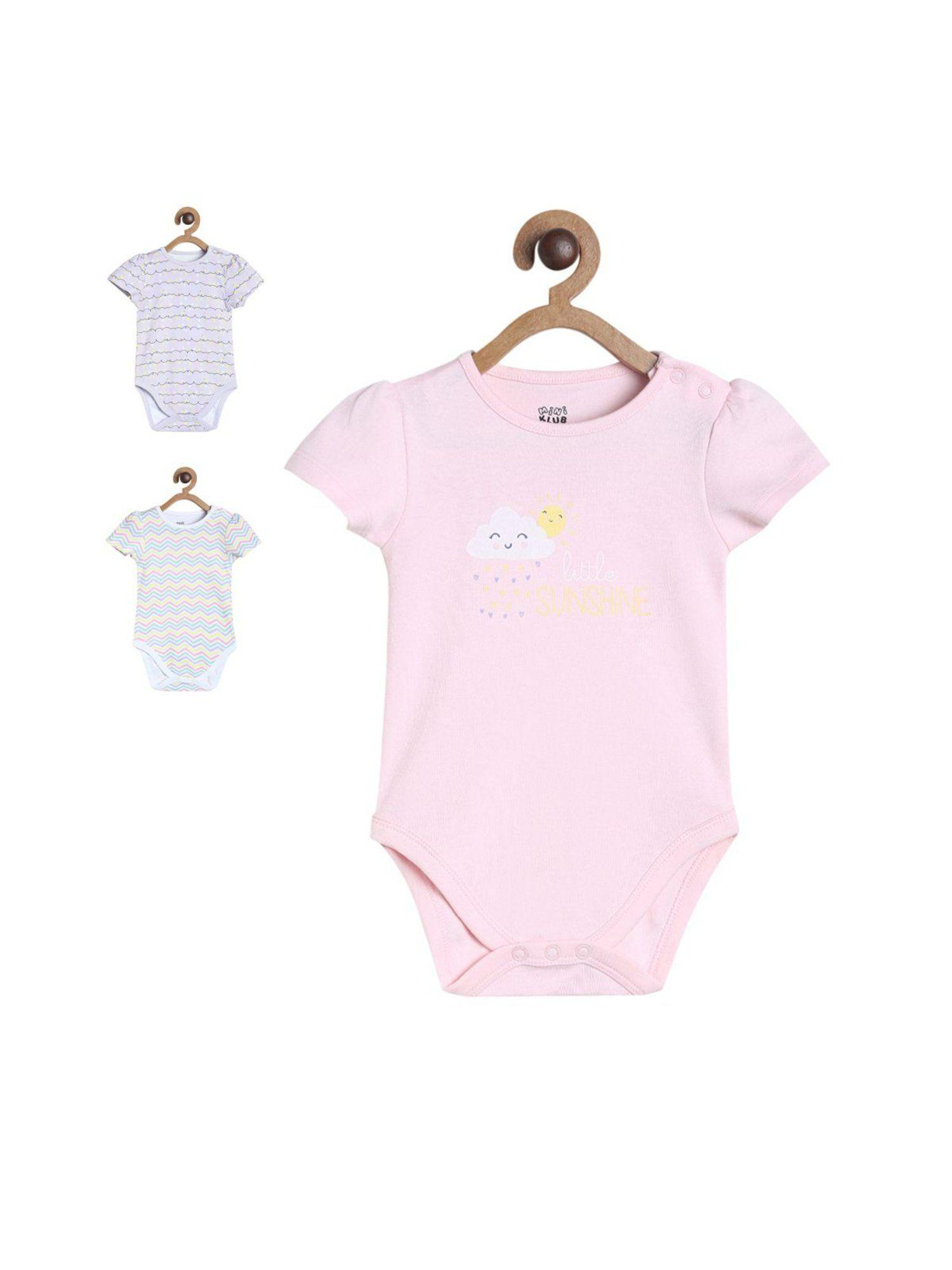 girls multi-color bodysuits (pack of 3)