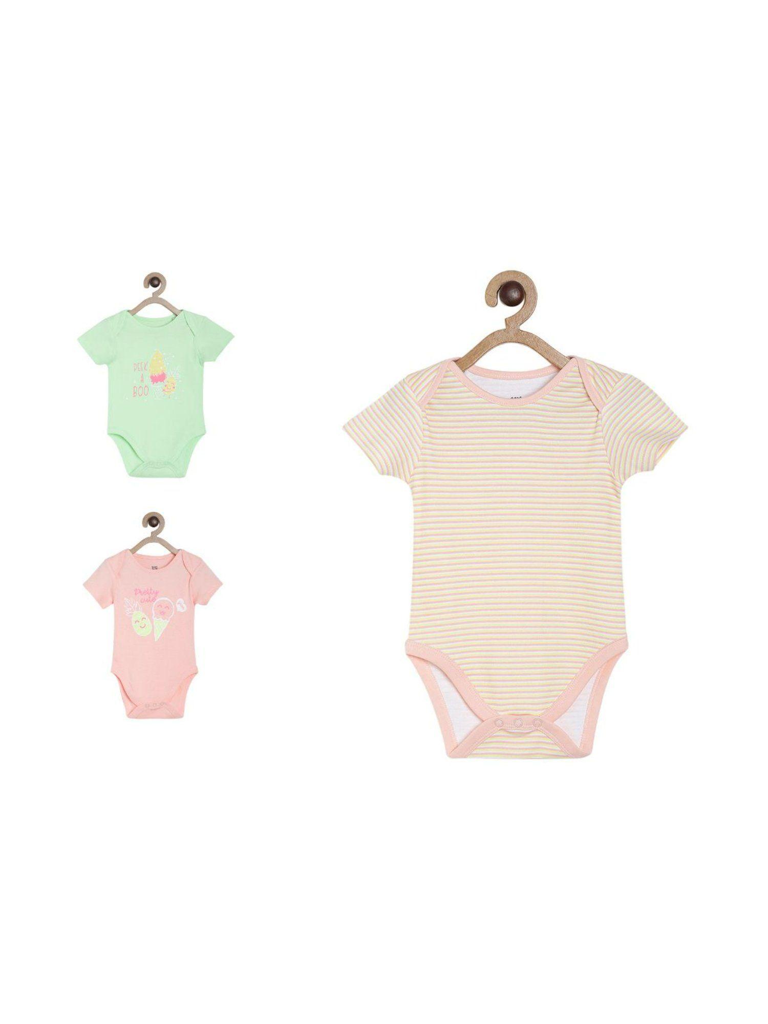 girls multi-color bodysuits (pack of 3)