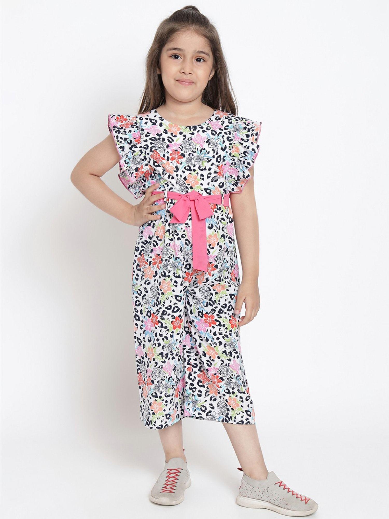 girls multi-color jumpsuit (set of 2)