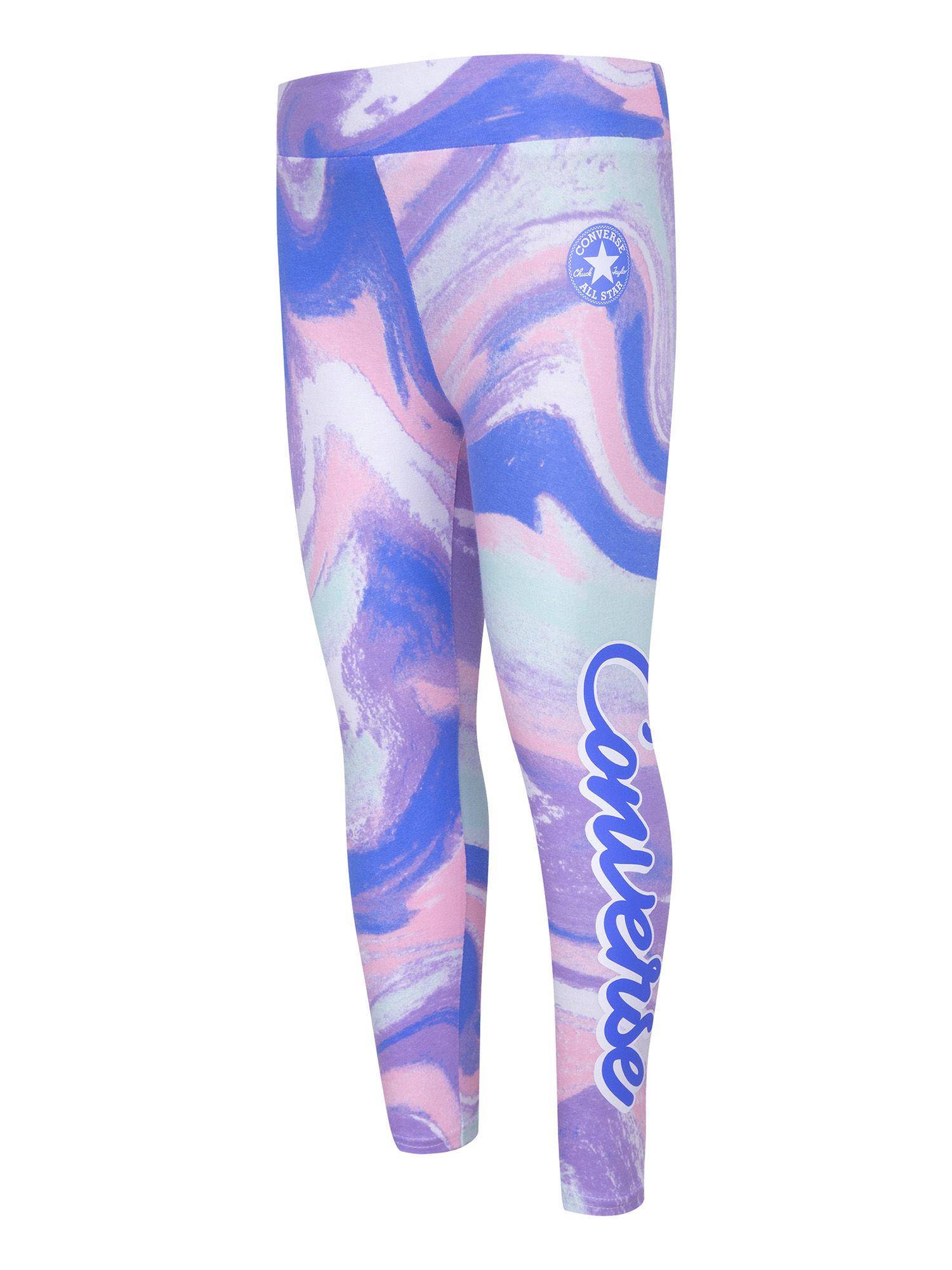 girls multi-color printed leggings