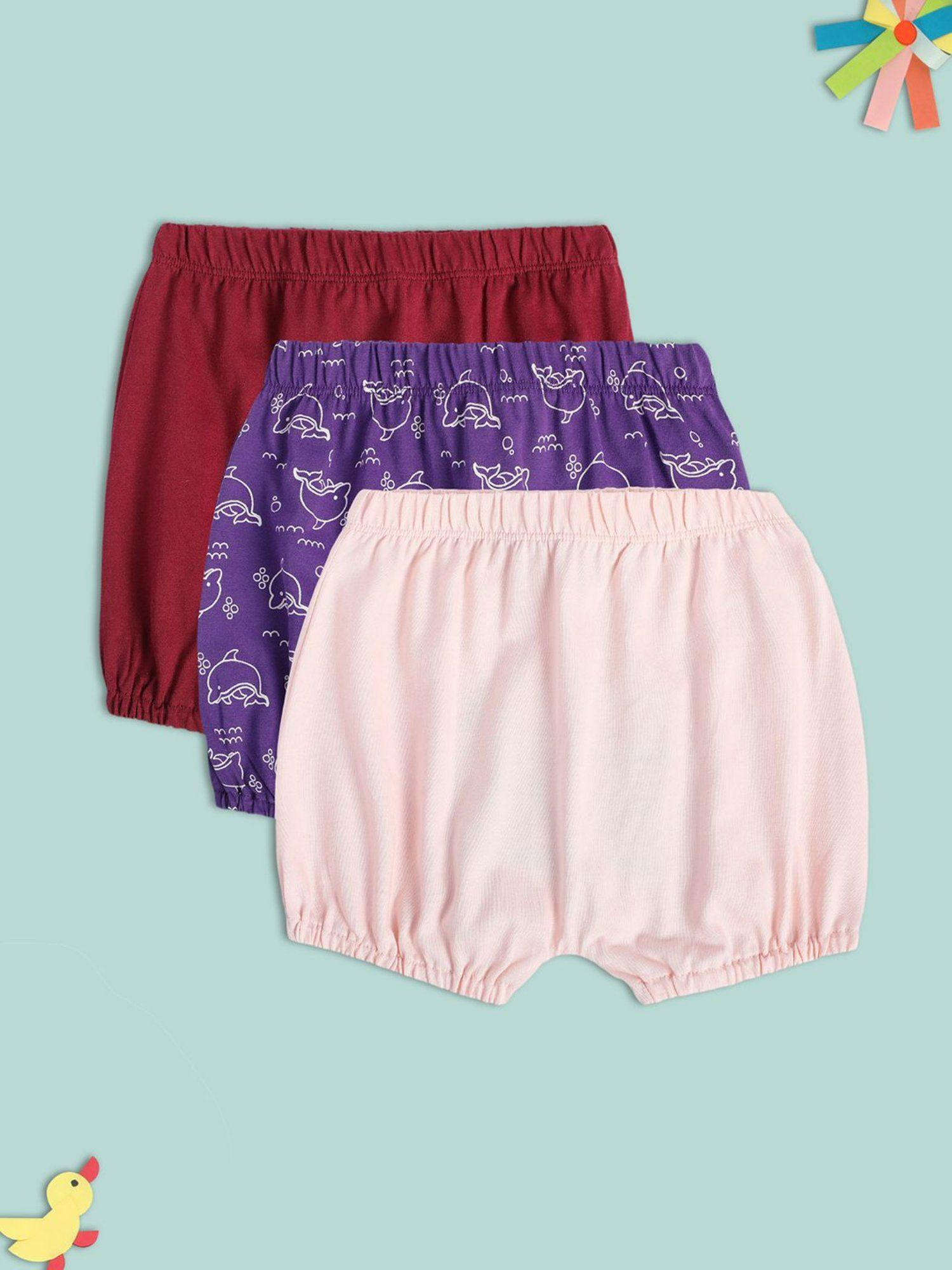girls multi-color shorts (pack of 3)