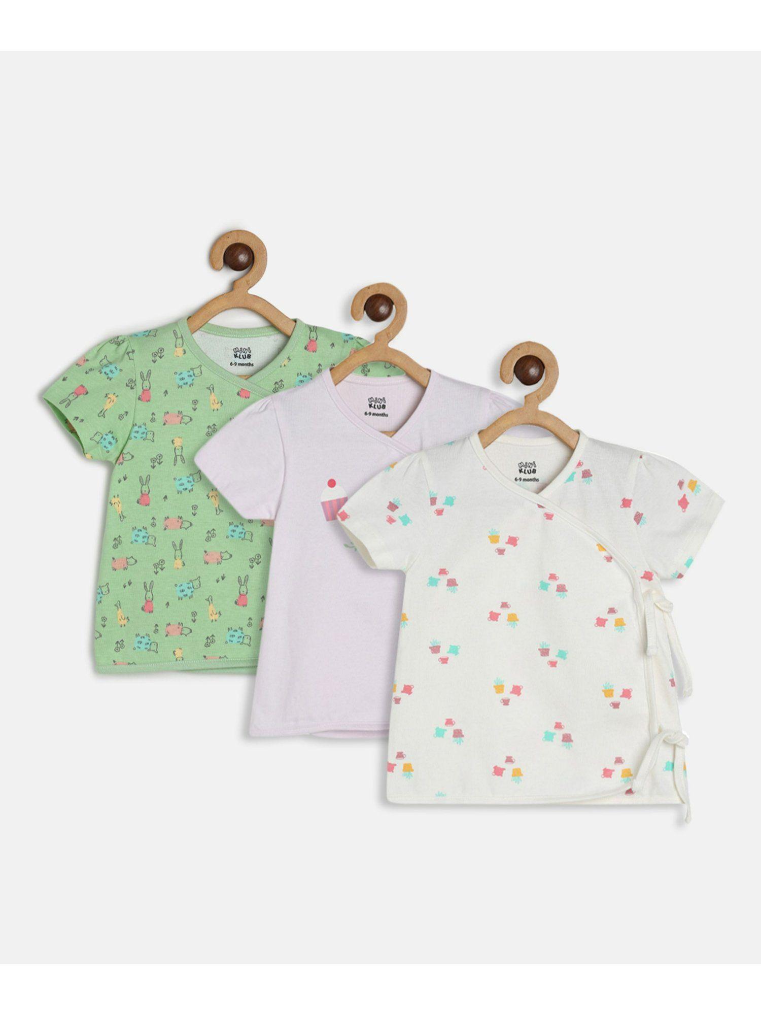 girls multi color t-shirt (pack of 3)