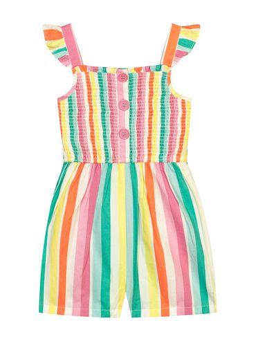 girls multi striped playsuit