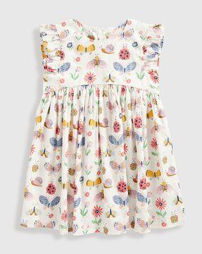 girls natures playground printed a-line dress