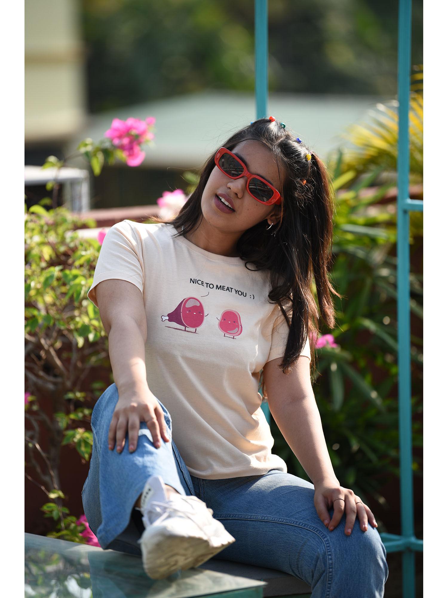 girls nice to meat you graphic tee