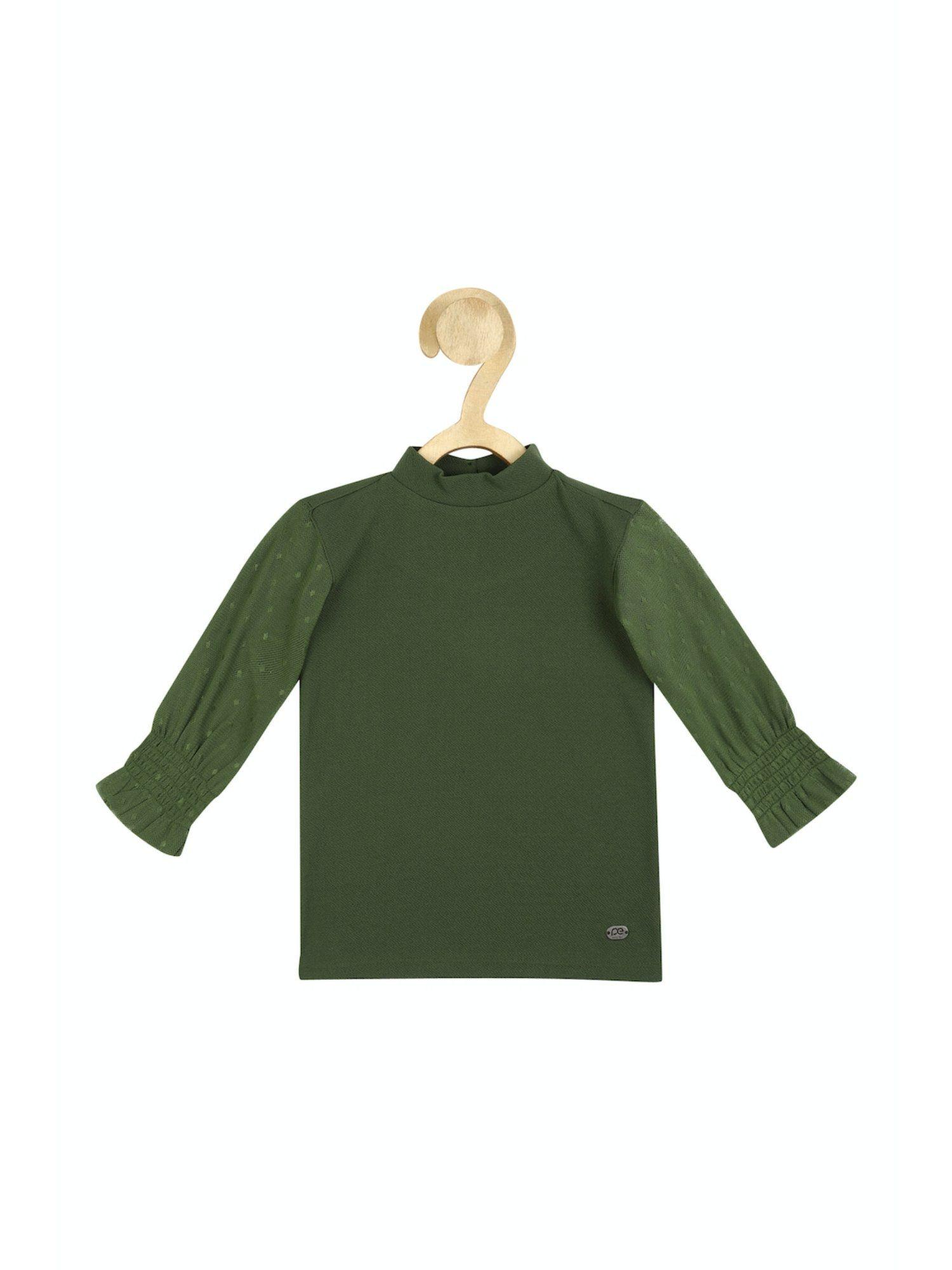 girls olive top