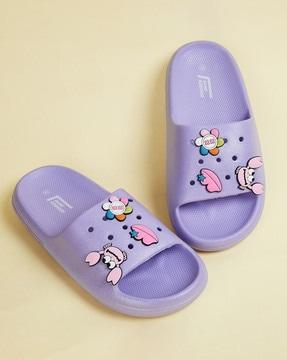 girls open-toe slip-on flip-flops