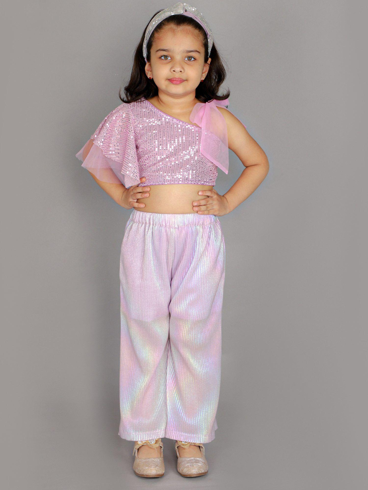 girls party top with pants (set of 2)