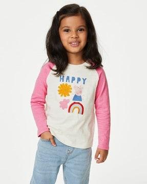 girls peppa pig print relaxed fit top