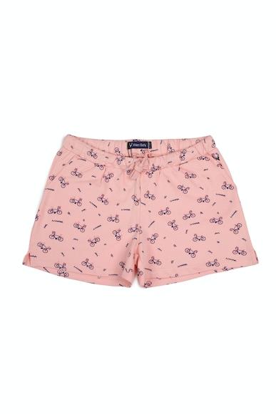 girls pink print regular fit shorts