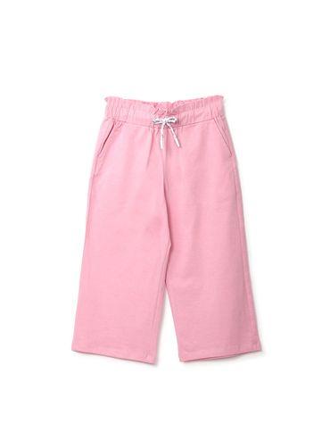 girls pink solid culottes