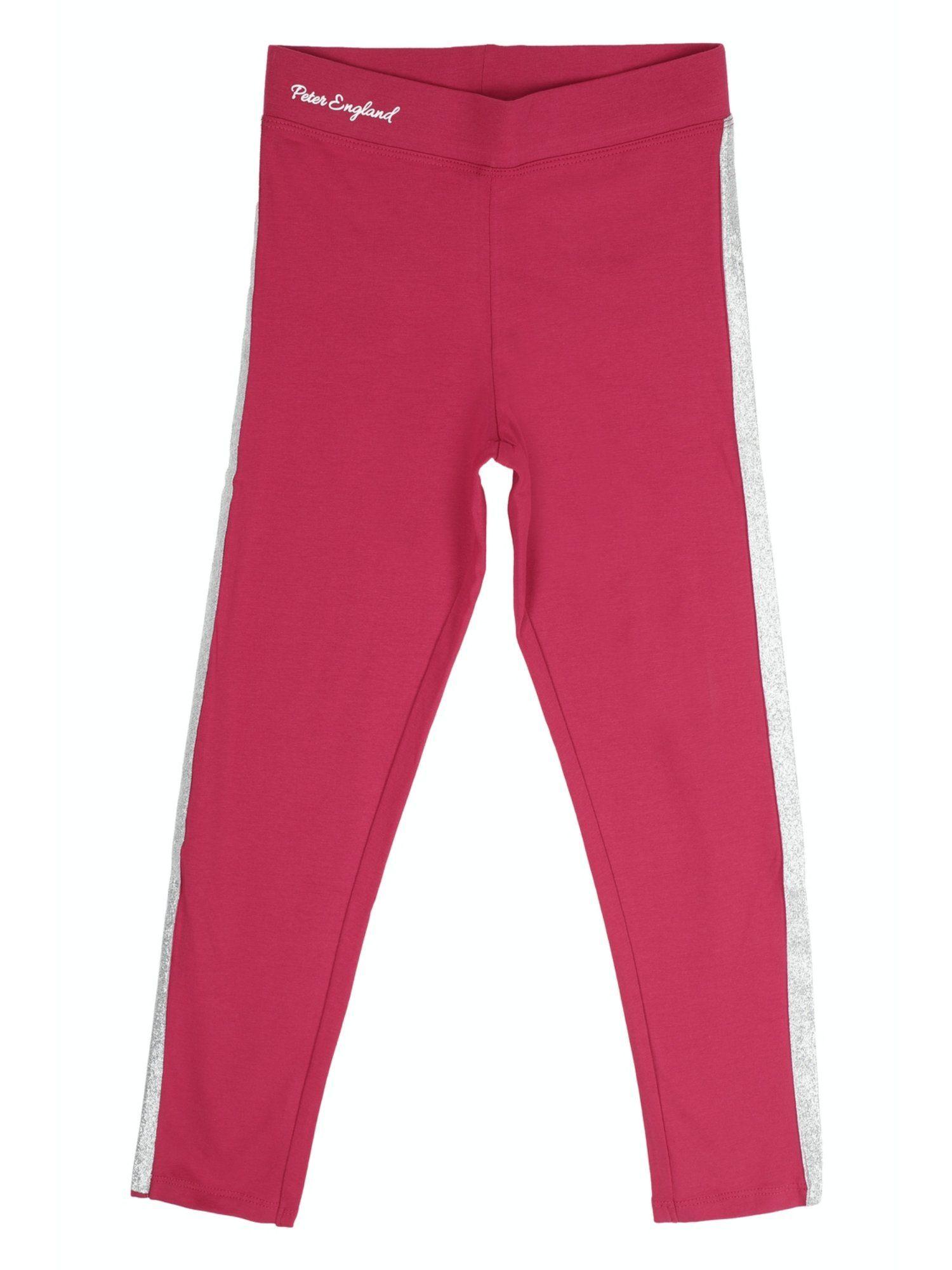 girls pink solid leggings
