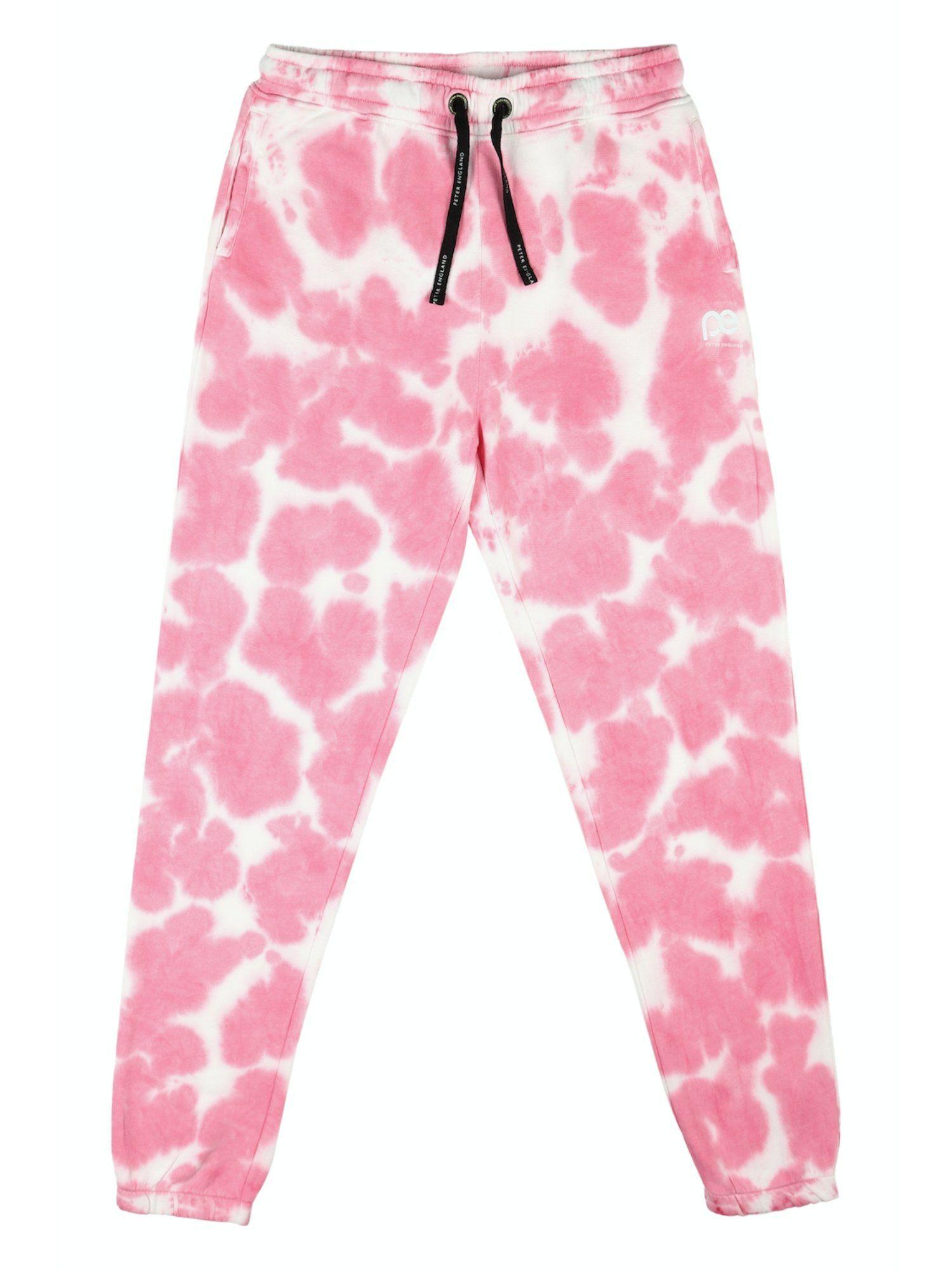 girls pink tie & dye jogger pants