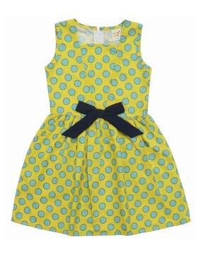 girls polka-dot fit & flare dress