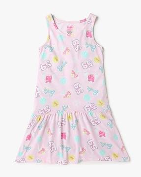 girls printed a-line dress