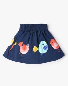 girls printed a-line skirt