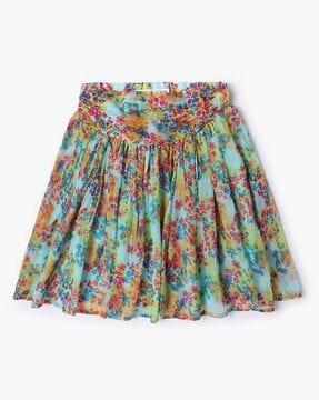 girls printed a-line skirt