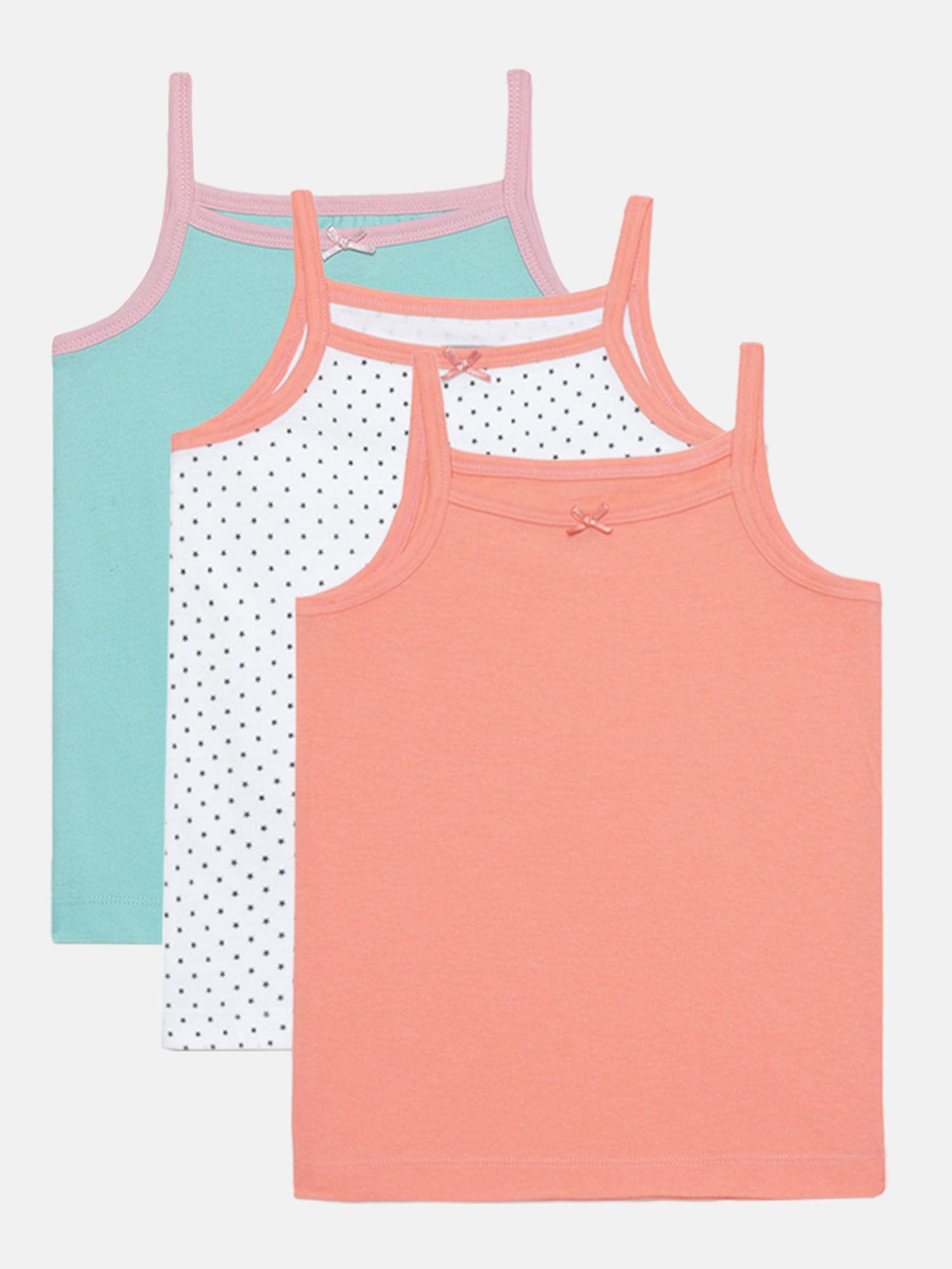 girls printed camisole (pack of 3)