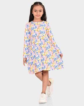 girls printed gown dress