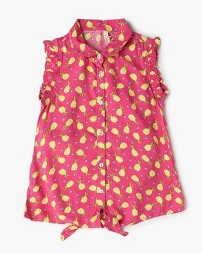 girls printed regular fit top