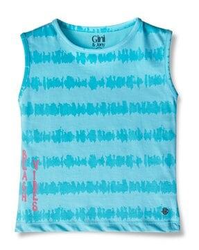 girls printed regular fit top