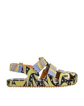 girls printed slingback flat sandals