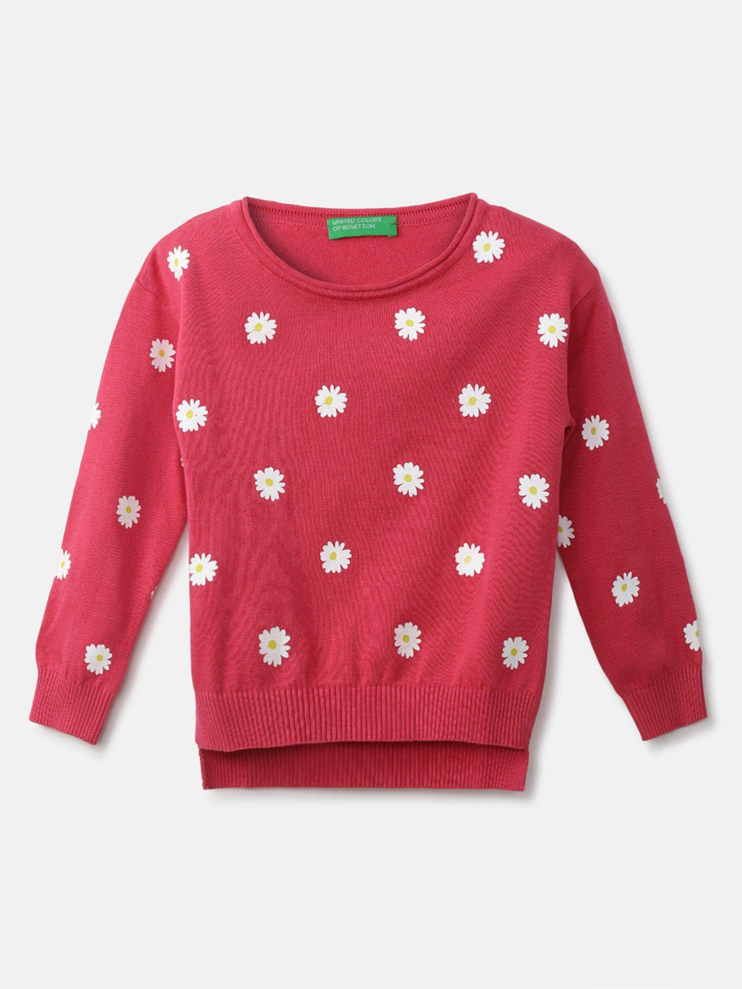 girls printed sweater