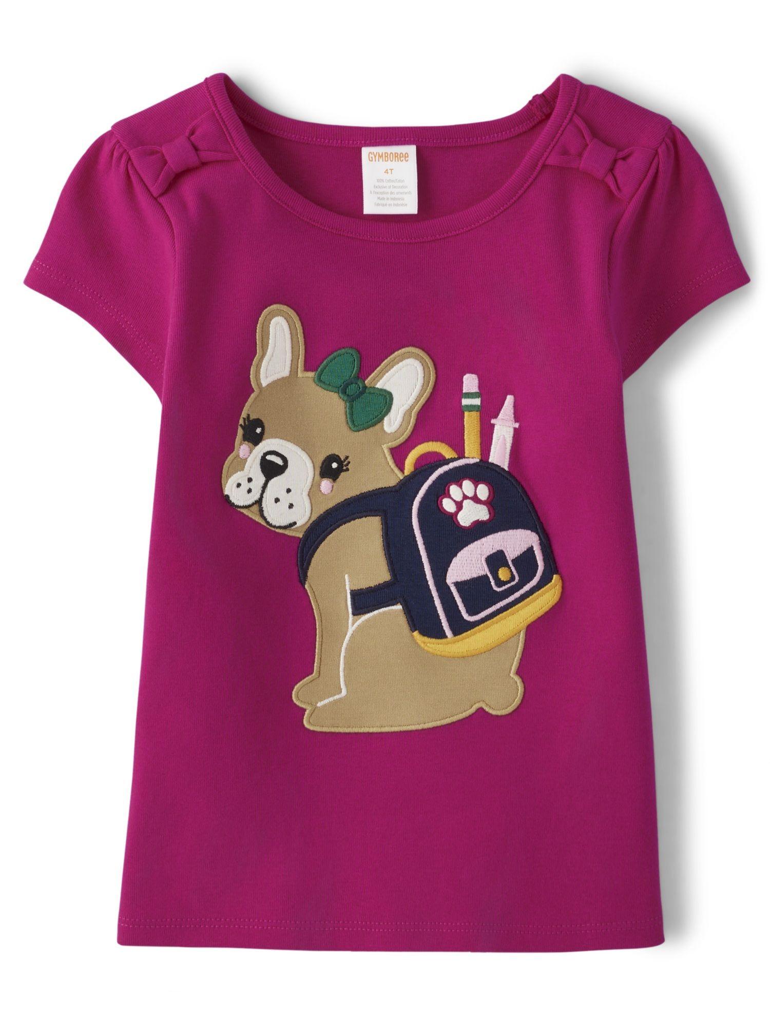 girls purple embroidered tops (5-6 years)