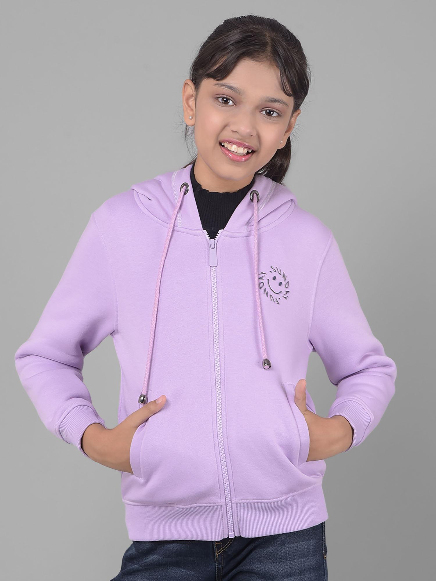 girls purple hooded sweatshirt