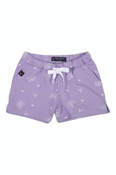 girls purple print regular fit shorts