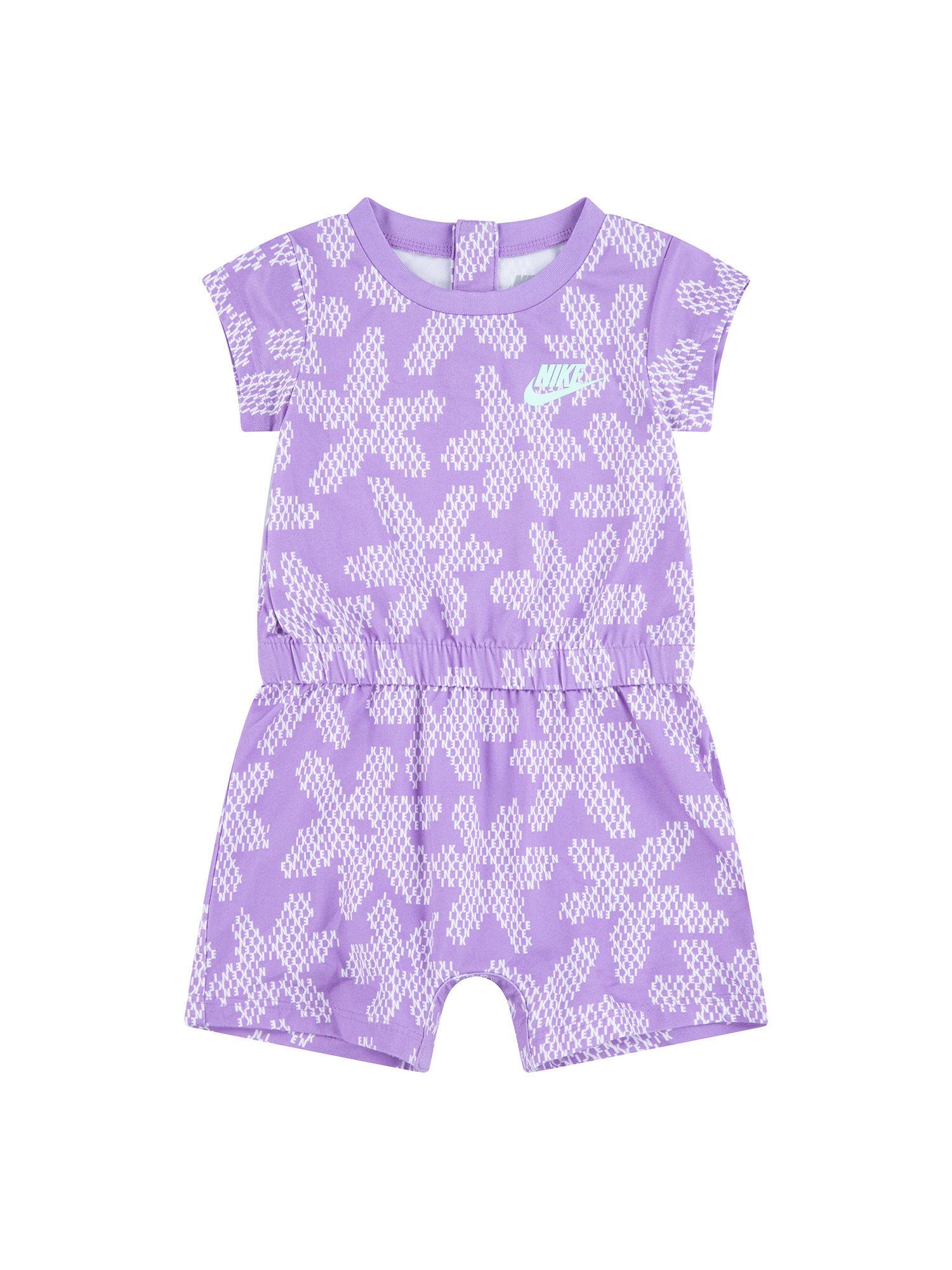 girls purple printed bodysuits and rompers