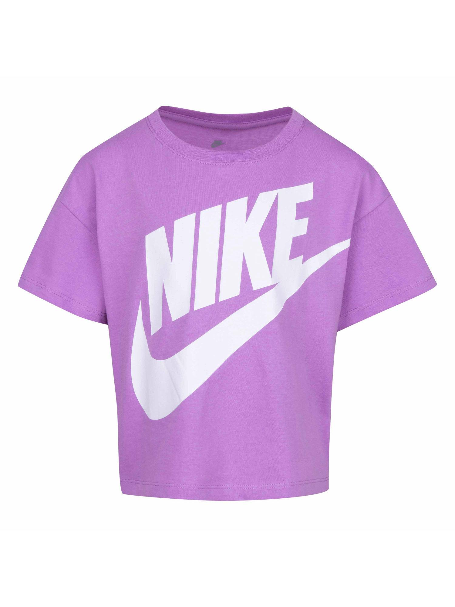 girls purple printed t-shirt