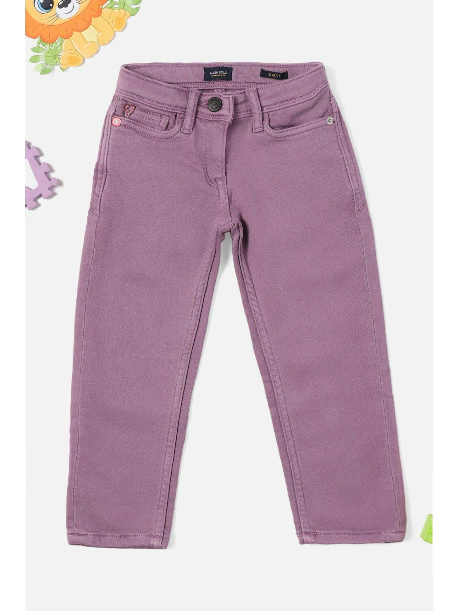 girls purple slim fit jeans