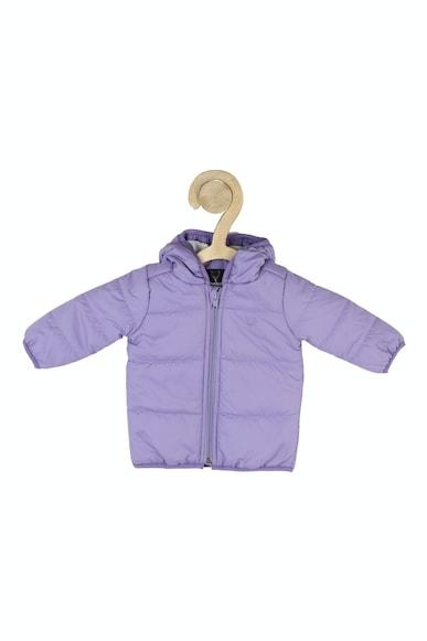 girls purple solid regular fit  jacket