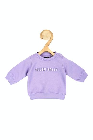 girls purple solid regular fit sweatshirt
