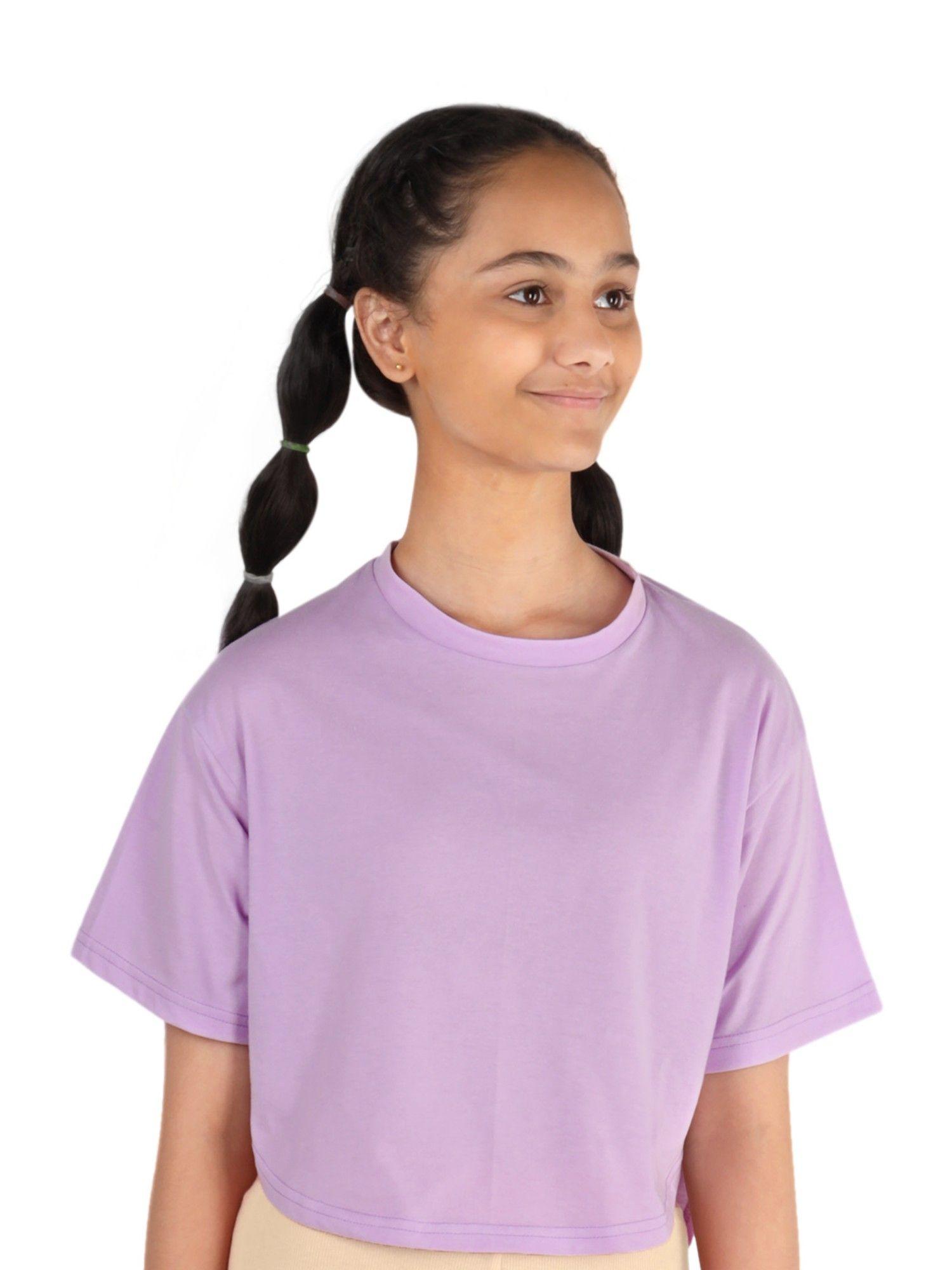 girls purple t-shirt typography
