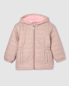girls quilted hooded jacket