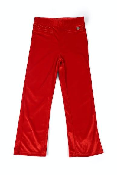 girls red solid regular fit leggings