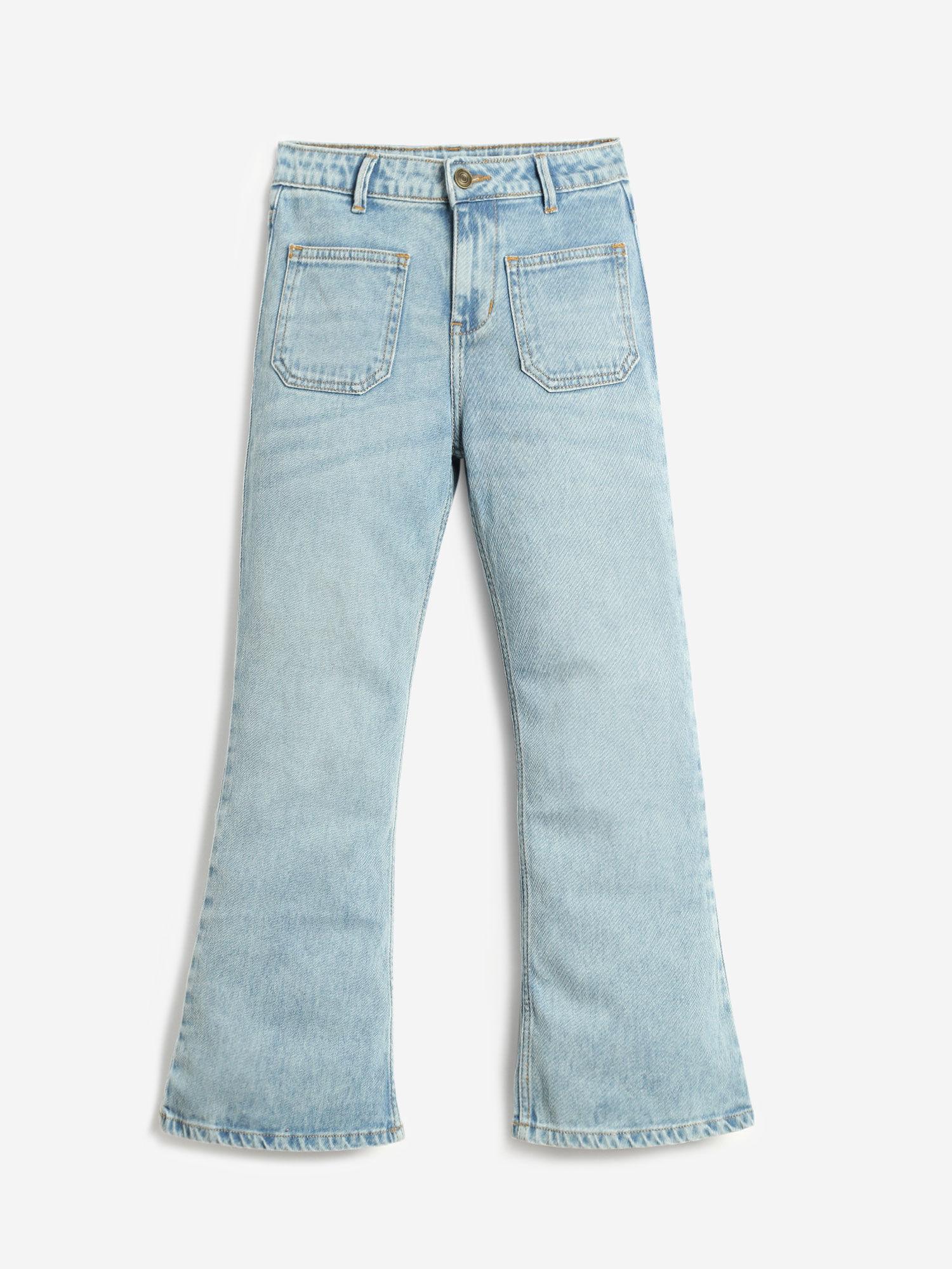 girls regular fit jeans - light blue