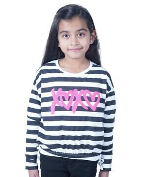 girls regular fit printed top