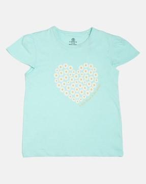 girls regular fit round-neck t-shirt