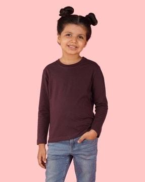 girls regular fit round-neck t-shirt