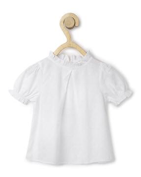 girls regular fit ruffled top