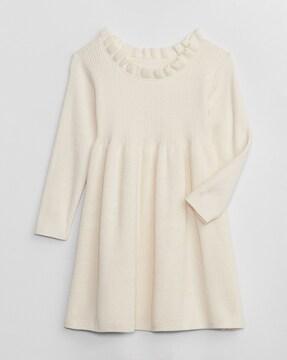 girls ribbed fit & flare dress