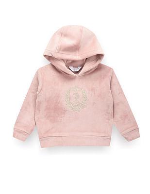 girls ribbed hooded sweatshirt