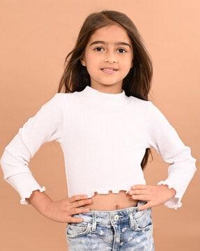 girls ribbed regular fit top