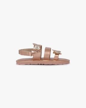 girls round-toe singback sandals