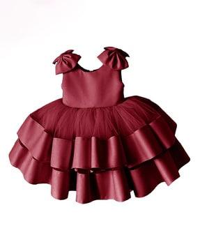 girls ruffled fit & flared dress