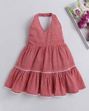 girls sleeveless fit and flare dress