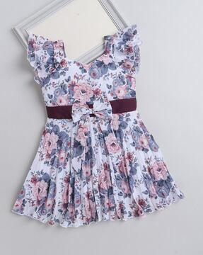 girls sleeveless fit and flare dress